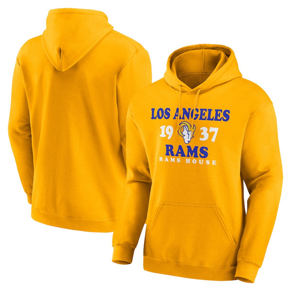 Men's Gold Los Angeles Rams Fierce Competitor Pullover Hoodie